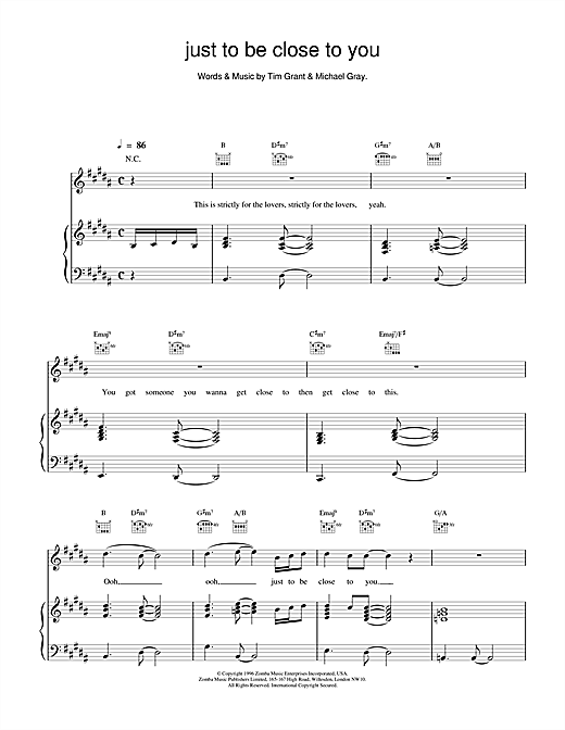 Learn to play Backstreet Boys Just To Be Close To You sheet music for Piano, Vocal & Guitar (Right-Hand Melody) in minutes. Backstreet Boys Just To Be Close To You sheet music notes and chords