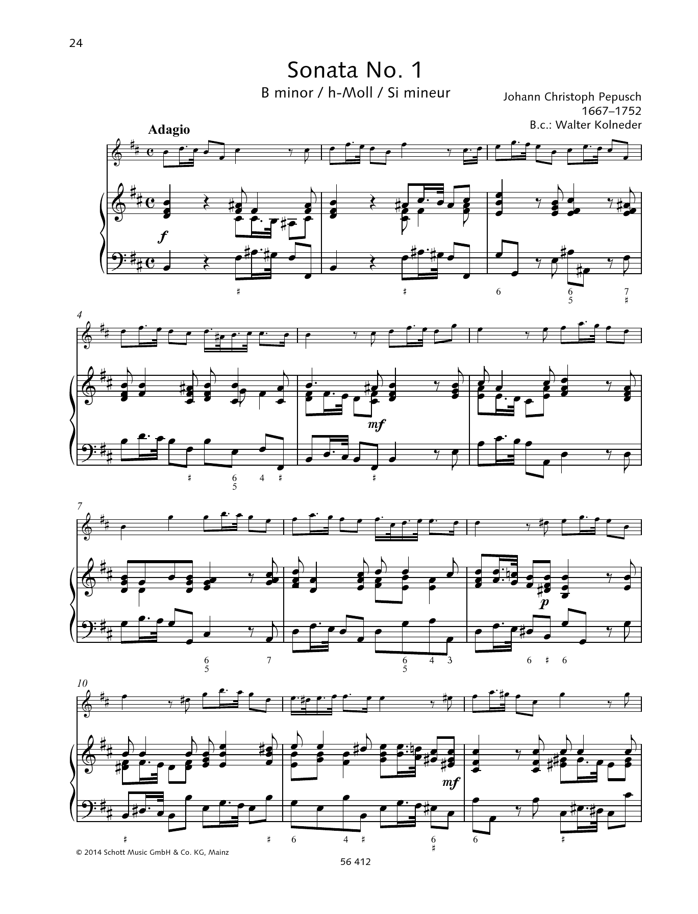 Learn to play Baldassare Galuppi Sonata No. 1 B minor sheet music for String Solo in minutes. Baldassare Galuppi Sonata No. 1 B minor sheet music preview music notes and score for String Solo including 8 page(s)