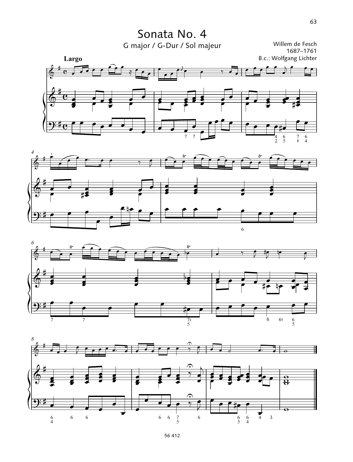 Learn to play Baldassare Galuppi Sonata No. 4 G major sheet music for String Solo in minutes. Baldassare Galuppi Sonata No. 4 G major sheet music preview music notes and score for String Solo including 7 page(s)