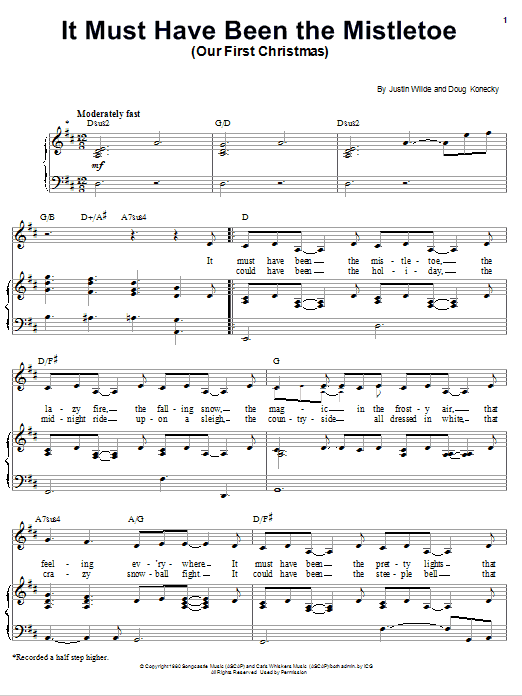 Learn to play Barbra Streisand It Must Have Been The Mistletoe (Our First Christmas) sheet music for Piano, Vocal & Guitar (Right-Hand Melody) in minutes. Barbra Streisand It Must Have Been The Mistletoe (Our First Christmas) sheet music preview music notes and score for Piano, Vocal & Guitar (Right-Hand Melody) including 4 page(s)