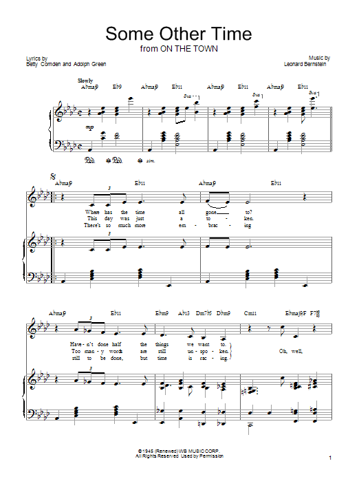 Learn to play Barbra Streisand Some Other Time sheet music for Piano, Vocal & Guitar (Right-Hand Melody) in minutes. Barbra Streisand Some Other Time sheet music preview music notes and score for Piano, Vocal & Guitar (Right-Hand Melody) including 6 page(s)