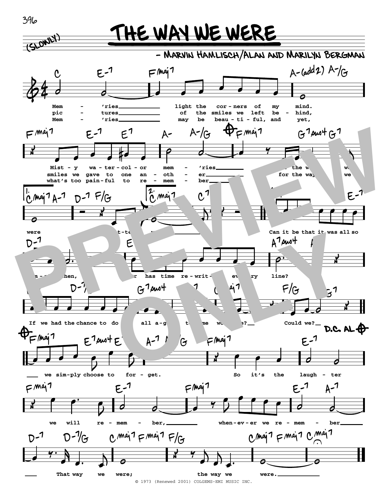 Learn to play Barbra Streisand The Way We Were (High Voice) sheet music for Real Book – Melody, Lyrics & Chords in minutes. Barbra Streisand The Way We Were (High Voice) sheet music preview music notes and score for Real Book – Melody, Lyrics & Chords including 1 page(s)
