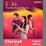 Download or print Barry Gray Thunderbirds Theme (Grade 5, list A1, from the ABRSM Clarinet Syllabus from 2026) Sheet Music Printable PDF 6-page score for Classical / arranged Clarinet Solo SKU: 1765069