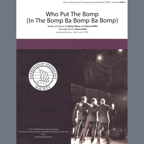Barry Mann Who Put The Bomp (In The Bomp Ba Bomp Ba Bomp) (arr. Aaron Dale) profile picture