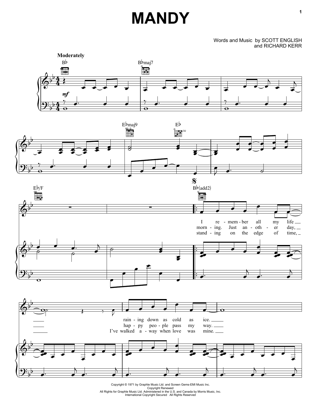 Learn to play Barry Manilow Mandy sheet music for E-Z Play Today in minutes. Barry Manilow Mandy sheet music preview music notes and score for E-Z Play Today including 3 page(s)