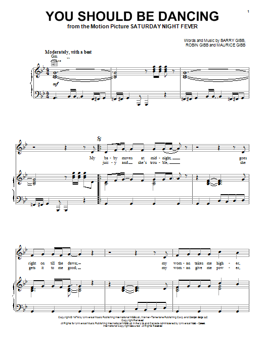 Learn to play Bee Gees You Should Be Dancing (from Saturday Night Fever) sheet music for Guitar Tab in minutes. Bee Gees You Should Be Dancing (from Saturday Night Fever) sheet music preview music notes and score for Guitar Tab including 5 page(s)