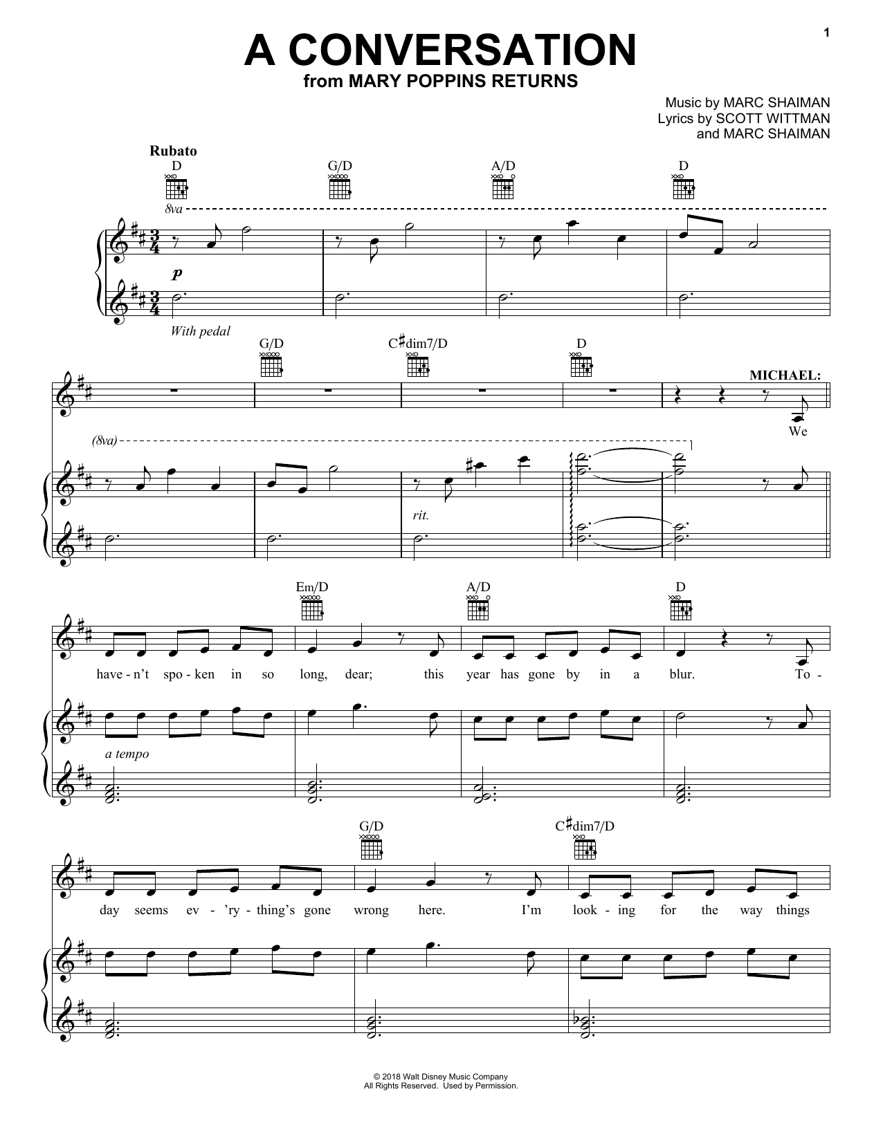 Learn to play Ben Whishaw A Conversation (from Mary Poppins Returns) sheet music for E-Z Play Today in minutes. Ben Whishaw A Conversation (from Mary Poppins Returns) sheet music preview music notes and score for E-Z Play Today including 4 page(s)