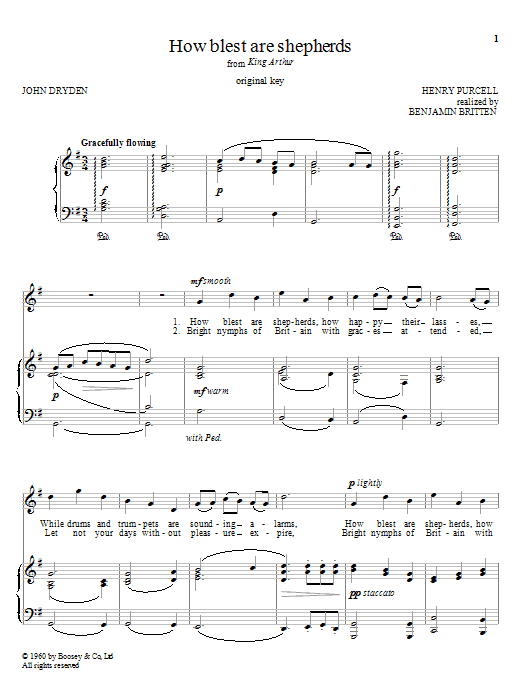 Learn to play Benjamin Britten How Blest Are Shepherds sheet music for Piano, Vocal & Guitar (Right-Hand Melody) in minutes. Benjamin Britten How Blest Are Shepherds sheet music notes and chords