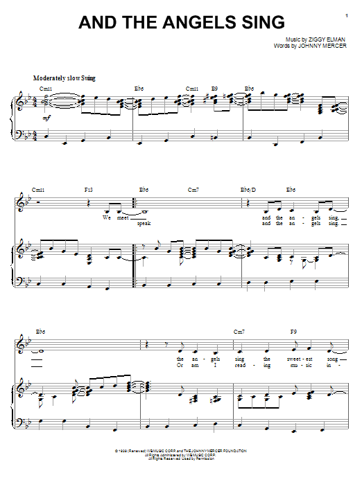 Learn to play Benny Goodman And The Angels Sing sheet music for Piano & Vocal in minutes. Benny Goodman And The Angels Sing sheet music preview music notes and score for Piano & Vocal including 7 page(s)
