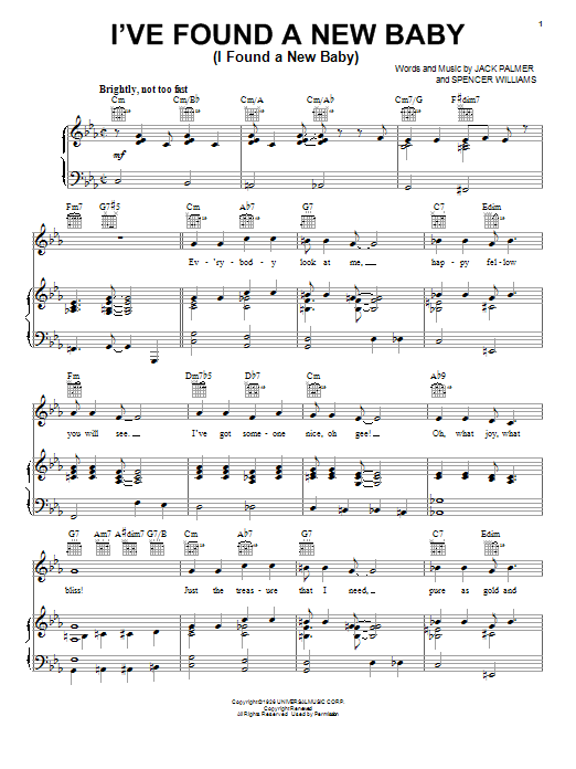Learn to play Benny Goodman I've Found A New Baby (I Found A New Baby) sheet music for Guitar Tab in minutes. Benny Goodman I've Found A New Baby (I Found A New Baby) sheet music preview music notes and score for Guitar Tab including 2 page(s)