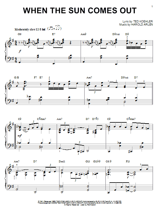 Learn to play Benny Goodman When The Sun Comes Out sheet music for Piano in minutes. Benny Goodman When The Sun Comes Out sheet music notes and chords