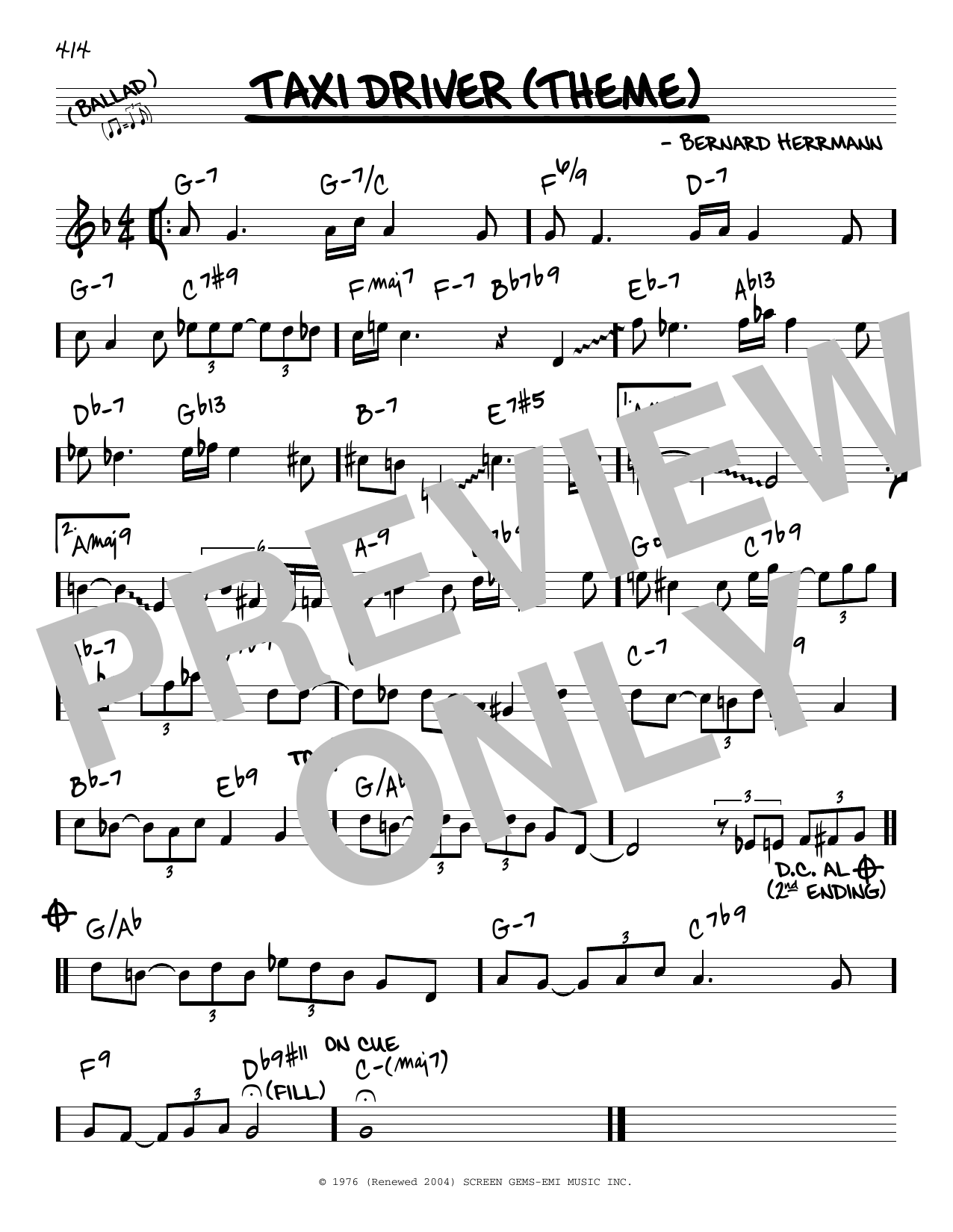 Learn to play Bernard Herrmann Taxi Driver (Theme) sheet music for Piano in minutes. Bernard Herrmann Taxi Driver (Theme) sheet music notes and chords