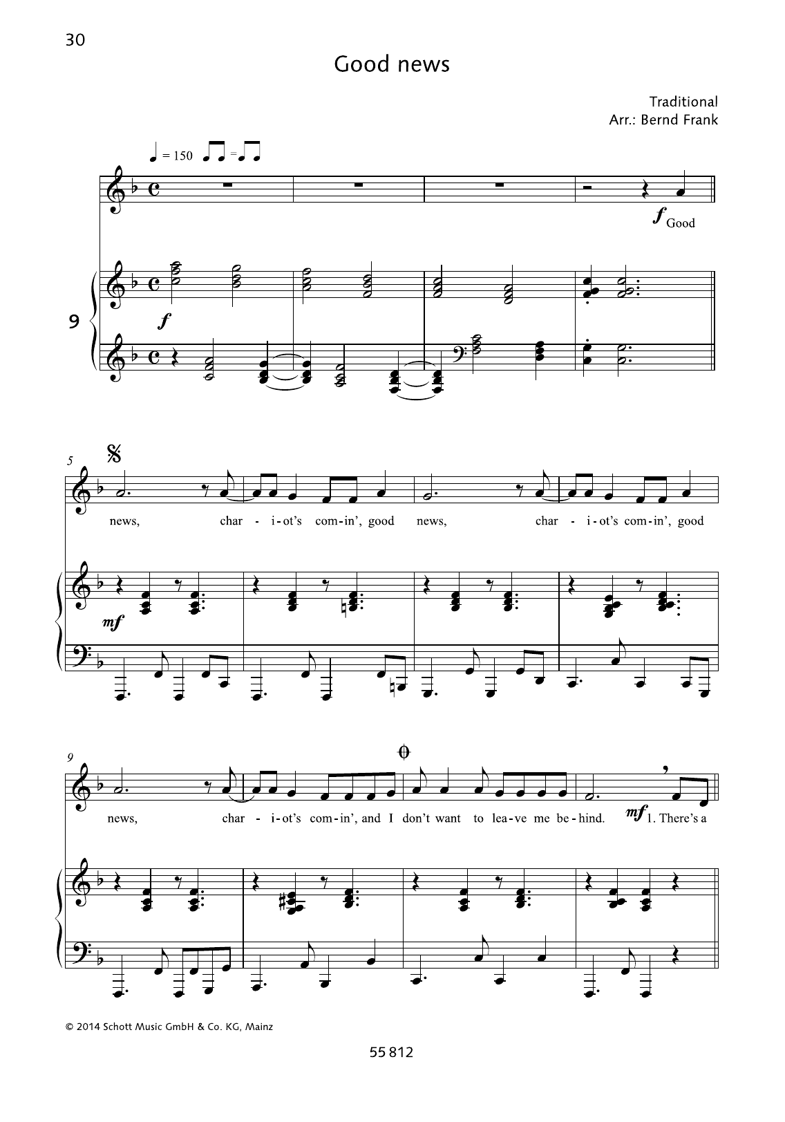 Learn to play Bernd Frank Good News sheet music for Piano & Vocal in minutes. Bernd Frank Good News sheet music preview music notes and score for Piano & Vocal including 2 page(s)