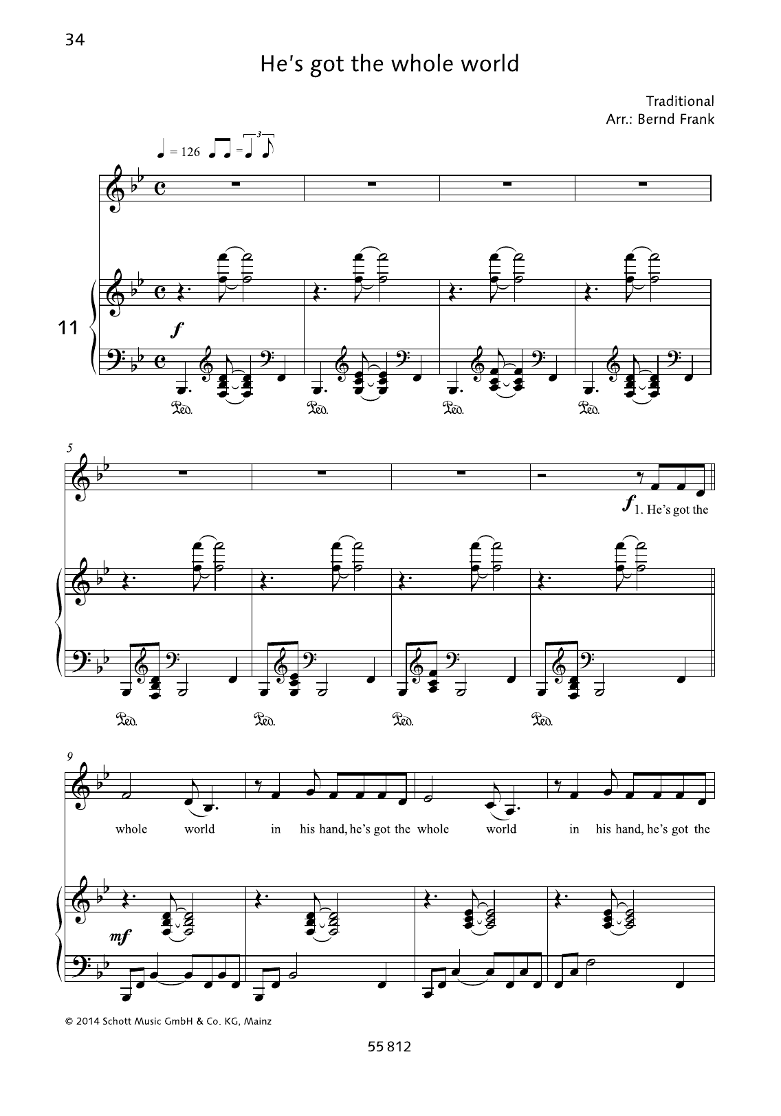 Learn to play Bernd Frank He's Got the Whole World sheet music for Piano & Vocal in minutes. Bernd Frank He's Got the Whole World sheet music preview music notes and score for Piano & Vocal including 6 page(s)