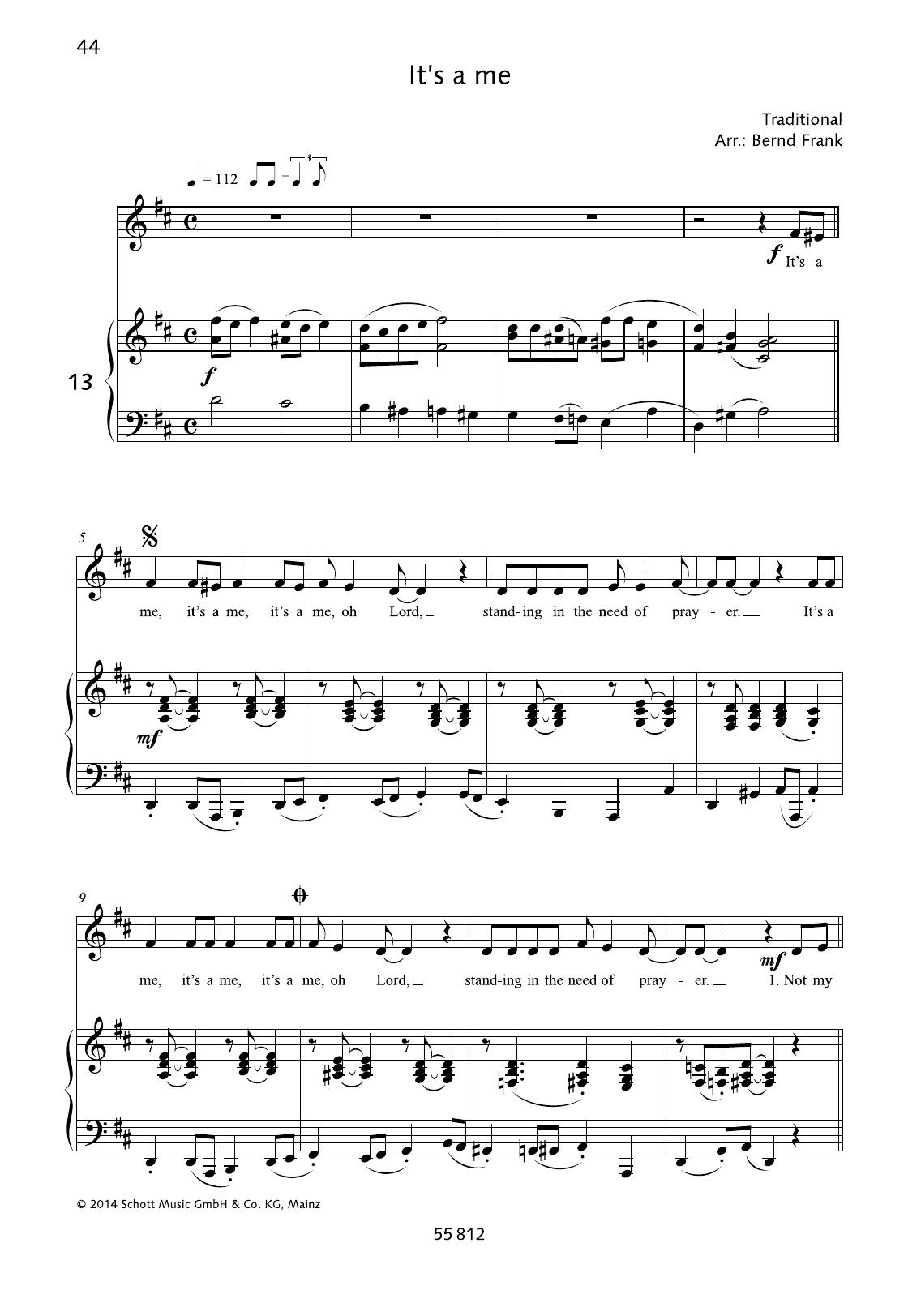 Learn to play Bernd Frank It's a me sheet music for Piano & Vocal in minutes. Bernd Frank It's a me sheet music preview music notes and score for Piano & Vocal including 2 page(s)