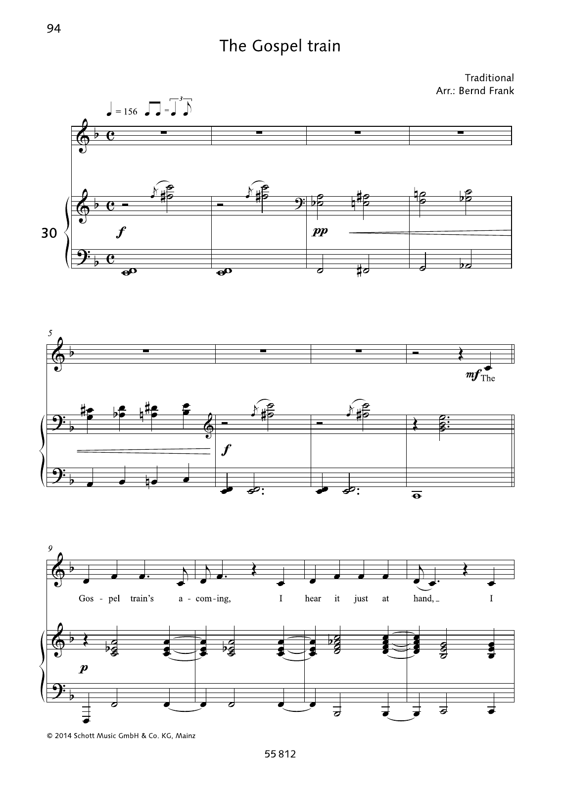Learn to play Bernd Frank The Gospel Train sheet music for Piano & Vocal in minutes. Bernd Frank The Gospel Train sheet music preview music notes and score for Piano & Vocal including 5 page(s)