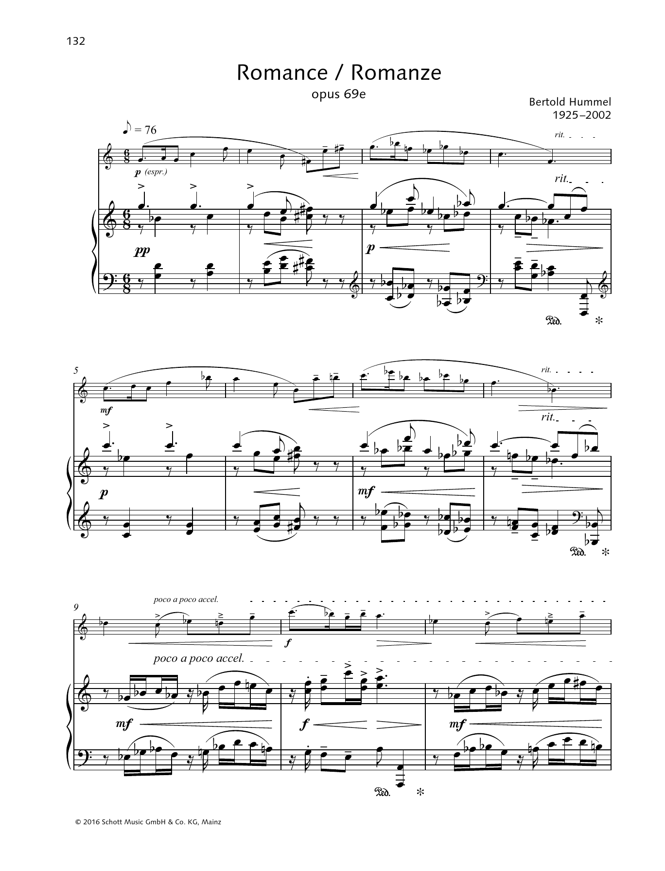 Learn to play Bertold Hummel Romance sheet music for Woodwind Solo in minutes. Bertold Hummel Romance sheet music preview music notes and score for Woodwind Solo including 3 page(s)