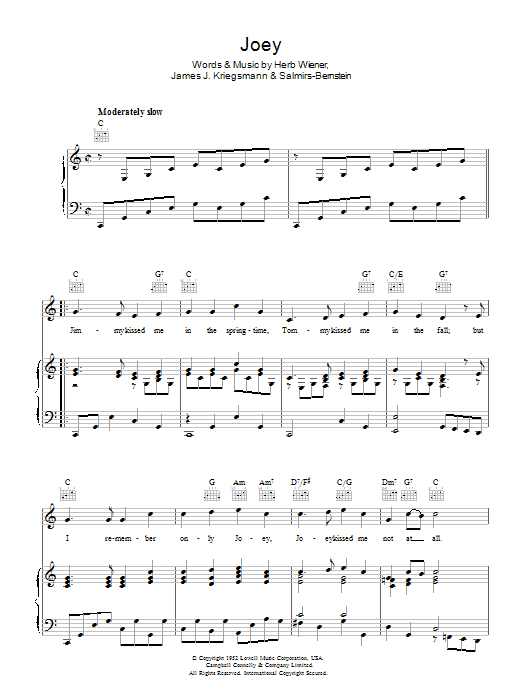 Learn to play Betty Madigan Joey sheet music for Piano, Vocal & Guitar (Right-Hand Melody) in minutes. Betty Madigan Joey sheet music preview music notes and score for Piano, Vocal & Guitar (Right-Hand Melody) including 4 page(s)