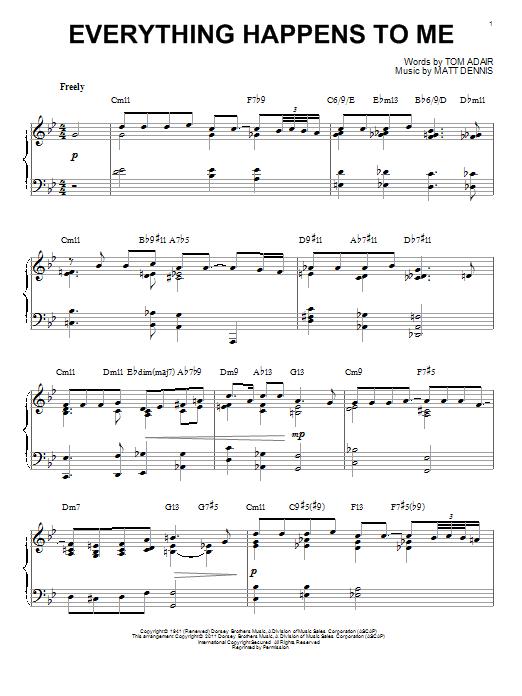 Learn to play Bill Evans Everything Happens To Me sheet music for Piano in minutes. Bill Evans Everything Happens To Me sheet music preview music notes and score for Piano including 3 page(s)