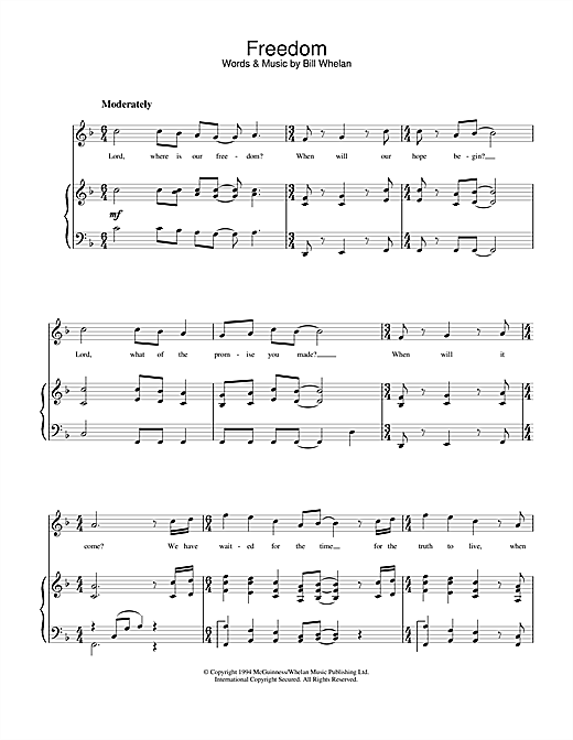 Learn to play Bill Whelan Freedom (from Riverdance) sheet music for Piano in minutes. Bill Whelan Freedom (from Riverdance) sheet music notes and chords