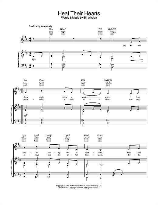 Learn to play Bill Whelan Heal Their Hearts (from Riverdance) sheet music for Piano in minutes. Bill Whelan Heal Their Hearts (from Riverdance) sheet music notes and chords