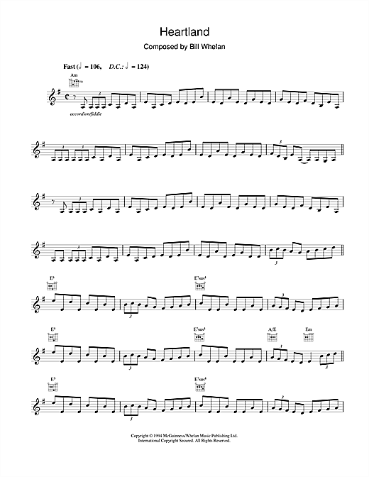 Learn to play Bill Whelan Heartland (from Riverdance) sheet music for Piano in minutes. Bill Whelan Heartland (from Riverdance) sheet music notes and chords