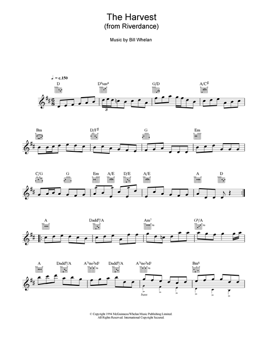 Learn to play Bill Whelan The Harvest (from Riverdance) sheet music for Piano in minutes. Bill Whelan The Harvest (from Riverdance) sheet music notes and chords