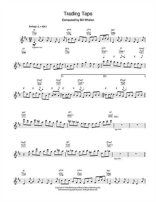 Learn to play Bill Whelan Trading Taps (from Riverdance) sheet music for Piano in minutes. Bill Whelan Trading Taps (from Riverdance) sheet music notes and chords