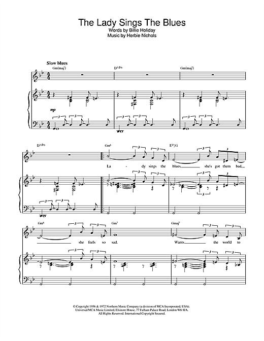 Learn to play Billie Holiday The Lady Sings The Blues sheet music for Piano in minutes. Billie Holiday The Lady Sings The Blues sheet music notes and chords
