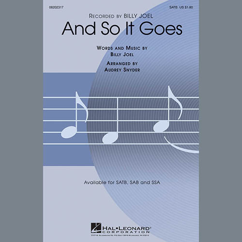 Billy Joel And So It Goes (arr. Audrey Snyder) profile picture
