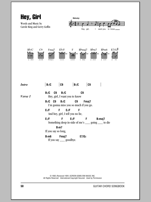 Learn to play Billy Joel Hey, Girl sheet music for Lyrics & Chords in minutes. Billy Joel Hey, Girl sheet music preview music notes and score for Lyrics & Chords including 2 page(s)