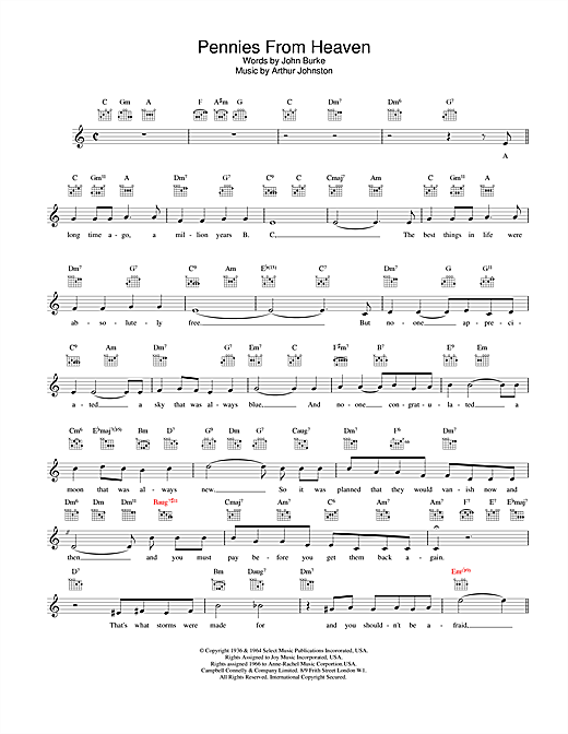 Learn to play Bing Crosby Pennies From Heaven sheet music for Piano in minutes. Bing Crosby Pennies From Heaven sheet music notes and chords