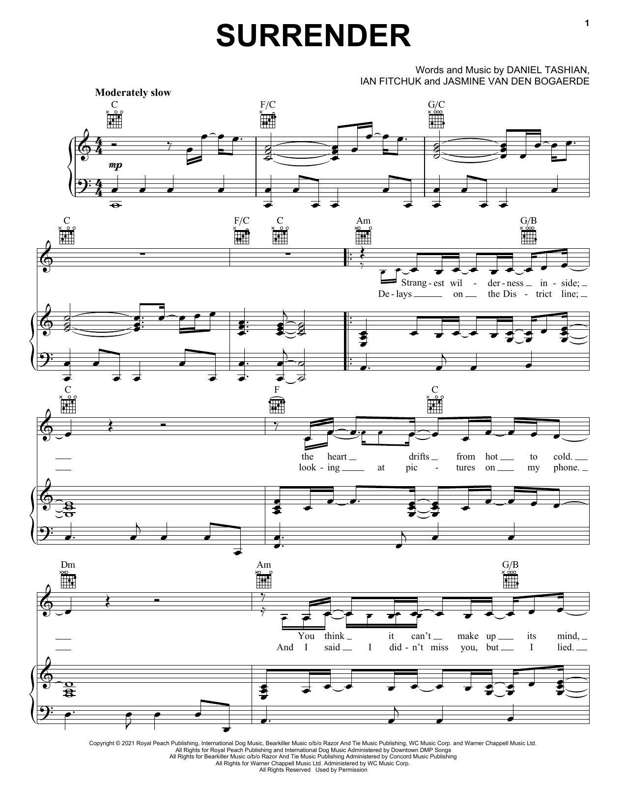 Learn to play Birdy Surrender sheet music for Piano, Vocal & Guitar (Right-Hand Melody) in minutes. Birdy Surrender sheet music preview music notes and score for Piano, Vocal & Guitar (Right-Hand Melody) including 4 page(s)
