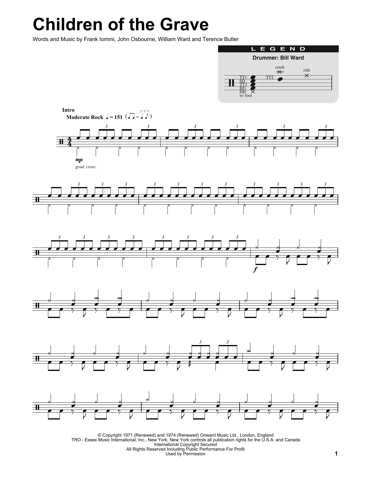 Learn to play Black Sabbath Children Of The Grave sheet music for Easy Guitar Tab in minutes. Black Sabbath Children Of The Grave sheet music preview music notes and score for Easy Guitar Tab including 3 page(s)