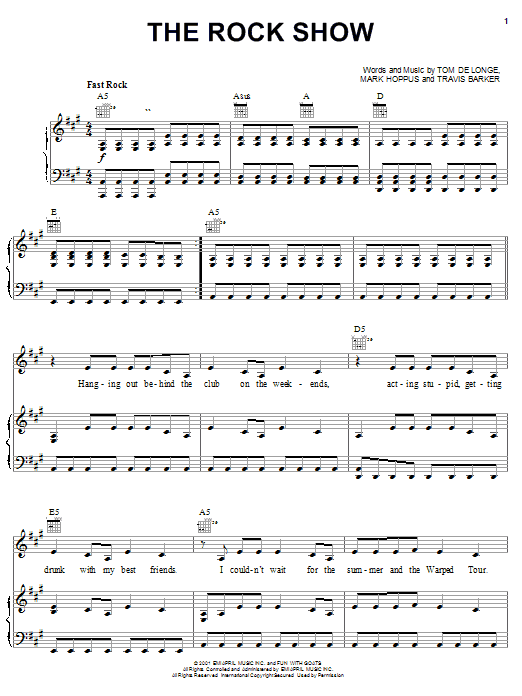 Learn to play Blink-182 The Rock Show sheet music for Guitar Tab in minutes. Blink-182 The Rock Show sheet music preview music notes and score for Guitar Tab including 6 page(s)