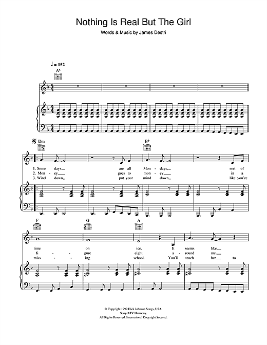 Learn to play Blondie Nothing Is Real But The Girl sheet music for Piano, Vocal & Guitar in minutes. Blondie Nothing Is Real But The Girl sheet music notes and chords