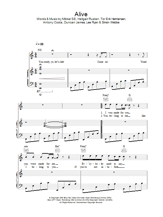 Learn to play Blue Alive sheet music for Piano, Vocal & Guitar in minutes. Blue Alive sheet music preview music notes and score for Piano, Vocal & Guitar including 5 page(s)
