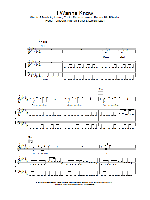 Learn to play Blue I Wanna Know sheet music for Piano, Vocal & Guitar in minutes. Blue I Wanna Know sheet music preview music notes and score for Piano, Vocal & Guitar including 7 page(s)