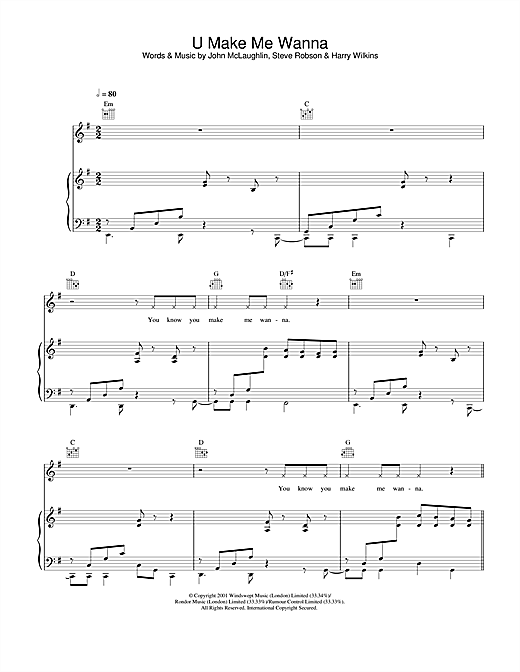 Learn to play Blue U Make Me Wanna sheet music for Piano, Vocal & Guitar in minutes. Blue U Make Me Wanna sheet music notes and chords