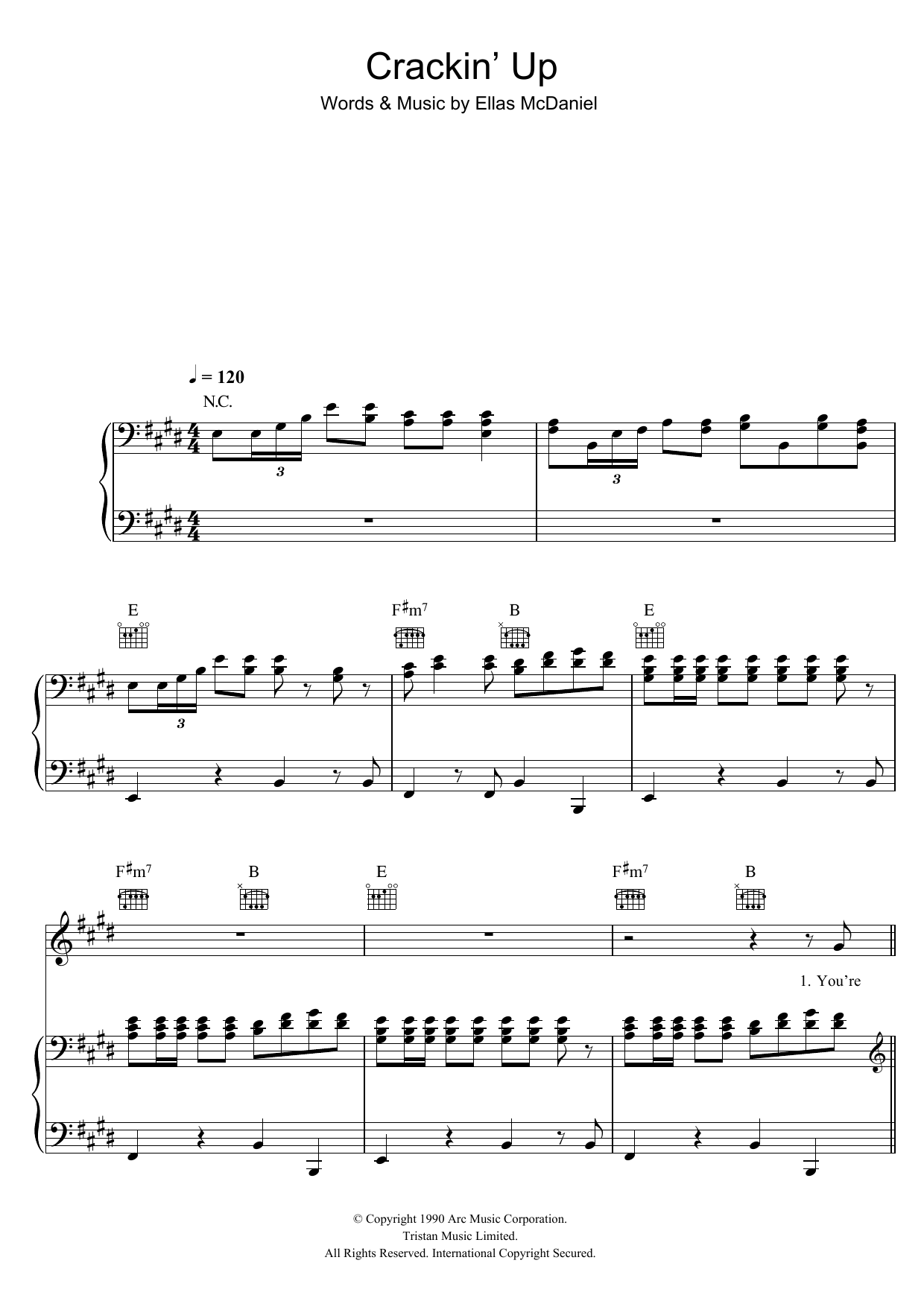 Learn to play Bo Diddley Crackin' Up sheet music for Piano, Vocal & Guitar in minutes. Bo Diddley Crackin' Up sheet music preview music notes and score for Piano, Vocal & Guitar including 3 page(s)