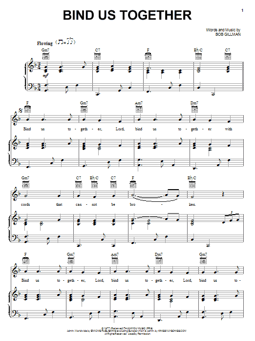 Learn to play Bob Gillman Bind Us Together sheet music for E-Z Play Today in minutes. Bob Gillman Bind Us Together sheet music preview music notes and score for E-Z Play Today including 3 page(s)