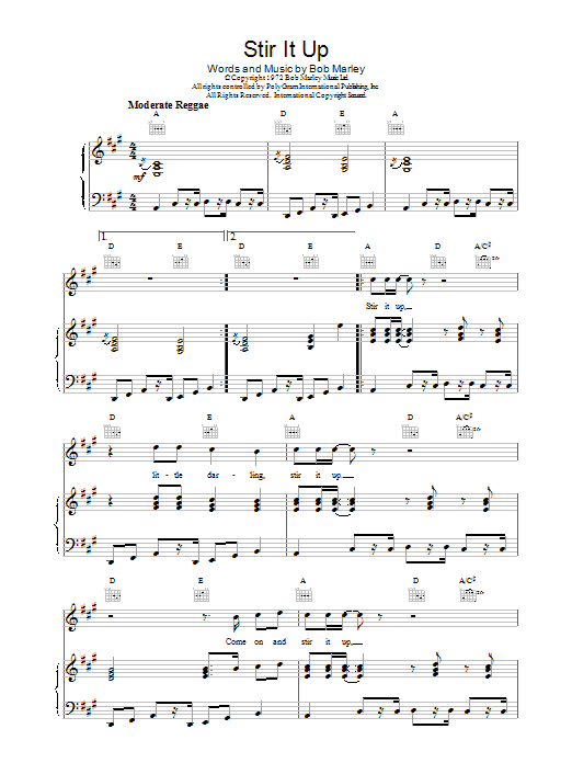Learn to play Bob Marley Stir It Up sheet music for Guitar Tab in minutes. Bob Marley Stir It Up sheet music preview music notes and score for Guitar Tab including 9 page(s)