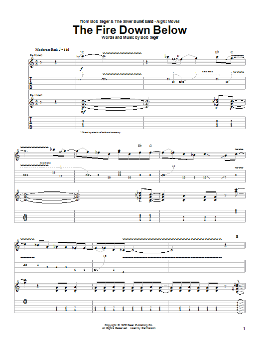Learn to play Bob Seger The Fire Down Below sheet music for Lyrics & Chords in minutes. Bob Seger The Fire Down Below sheet music notes and chords