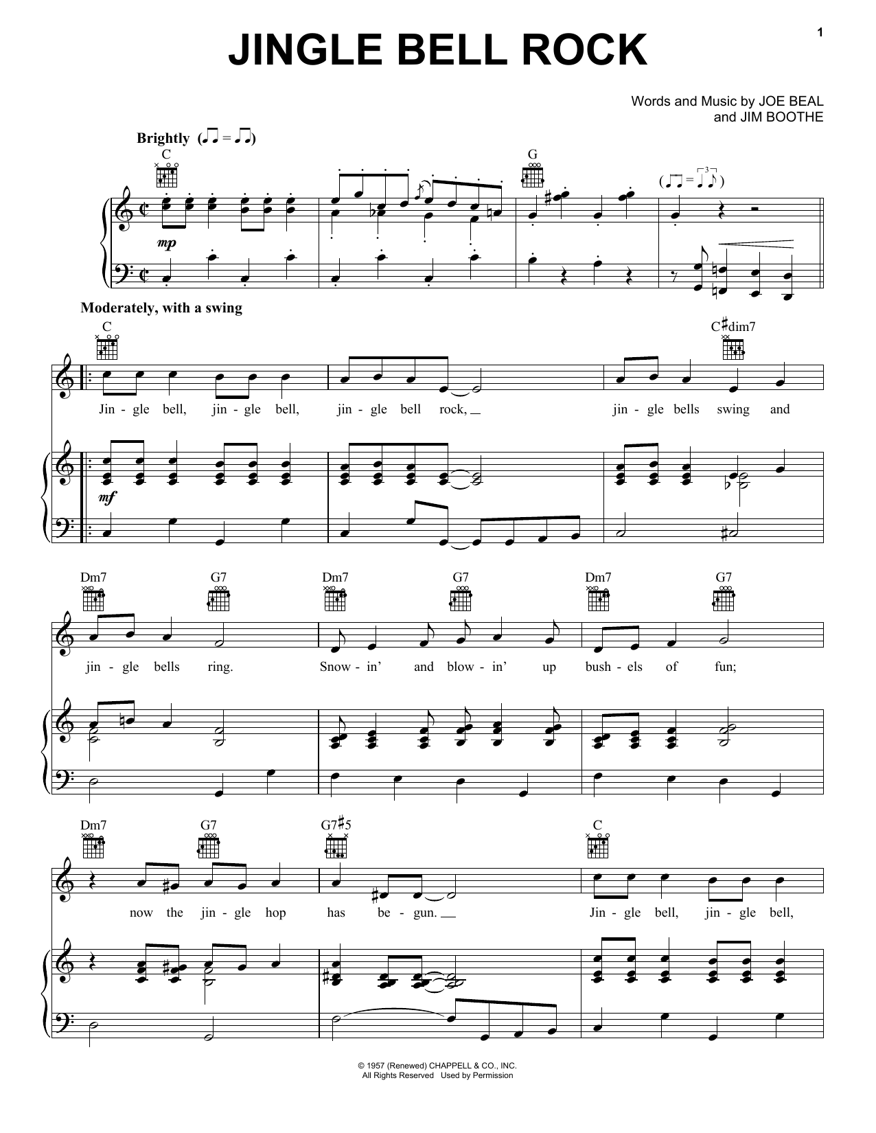 Learn to play Bobby Helms Jingle-Bell Rock sheet music for Piano, Vocal & Guitar (Right-Hand Melody) in minutes. Bobby Helms Jingle-Bell Rock sheet music notes and chords