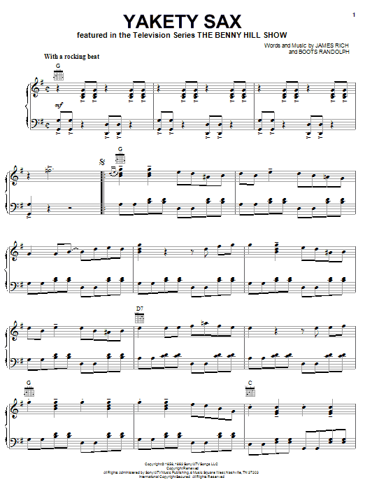 Learn to play Boots Randolph Yakety Sax sheet music for Easy Guitar Tab in minutes. Boots Randolph Yakety Sax sheet music preview music notes and score for Easy Guitar Tab including 4 page(s)