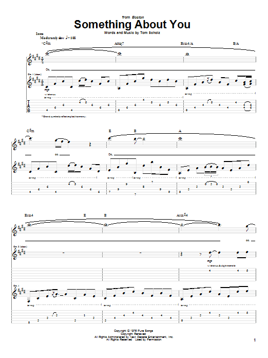 Learn to play Boston Something About You sheet music for Bass Guitar Tab in minutes. Boston Something About You sheet music preview music notes and score for Bass Guitar Tab including 9 page(s)