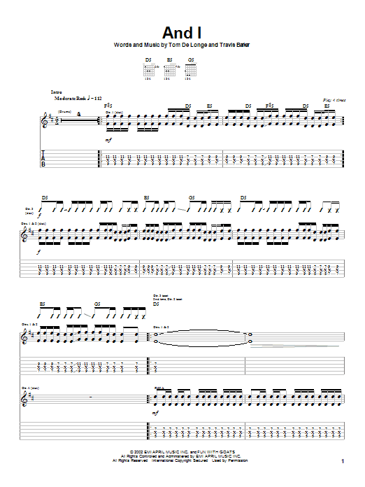 Learn to play Box Car Racer And I sheet music for Guitar Tab in minutes. Box Car Racer And I sheet music notes and chords