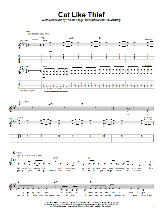 Learn to play Box Car Racer Cat Like Thief sheet music for Guitar Tab in minutes. Box Car Racer Cat Like Thief sheet music notes and chords