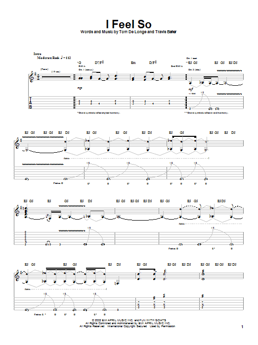 Learn to play Box Car Racer I Feel So sheet music for Guitar Tab in minutes. Box Car Racer I Feel So sheet music preview music notes and score for Guitar Tab including 6 page(s)