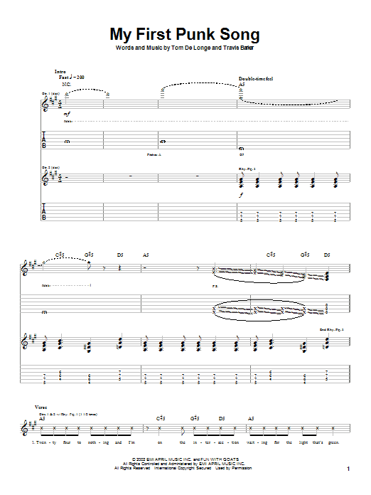 Learn to play Box Car Racer My First Punk Song sheet music for Guitar Tab in minutes. Box Car Racer My First Punk Song sheet music notes and chords